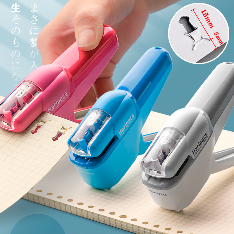 

1pc Japan KOKUYO Harinacs Stapler-free Stapler Color Hand-held Stapler School&Office Stationery Supplies
