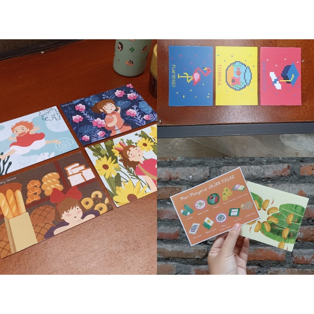 

cute postcard pack by senang senang grafisria