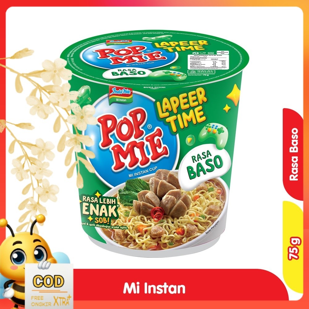

Pop Mie Lapeer Time Mi Instan Cup Bakso 75 g