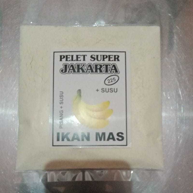 PELET SUPER JAKARTA 225 AROMA PISANG SUSU//UMPAN PUTIH//UMPAN IKAN MAS//UMPAN TEPUNG TULANG//UMPAN T