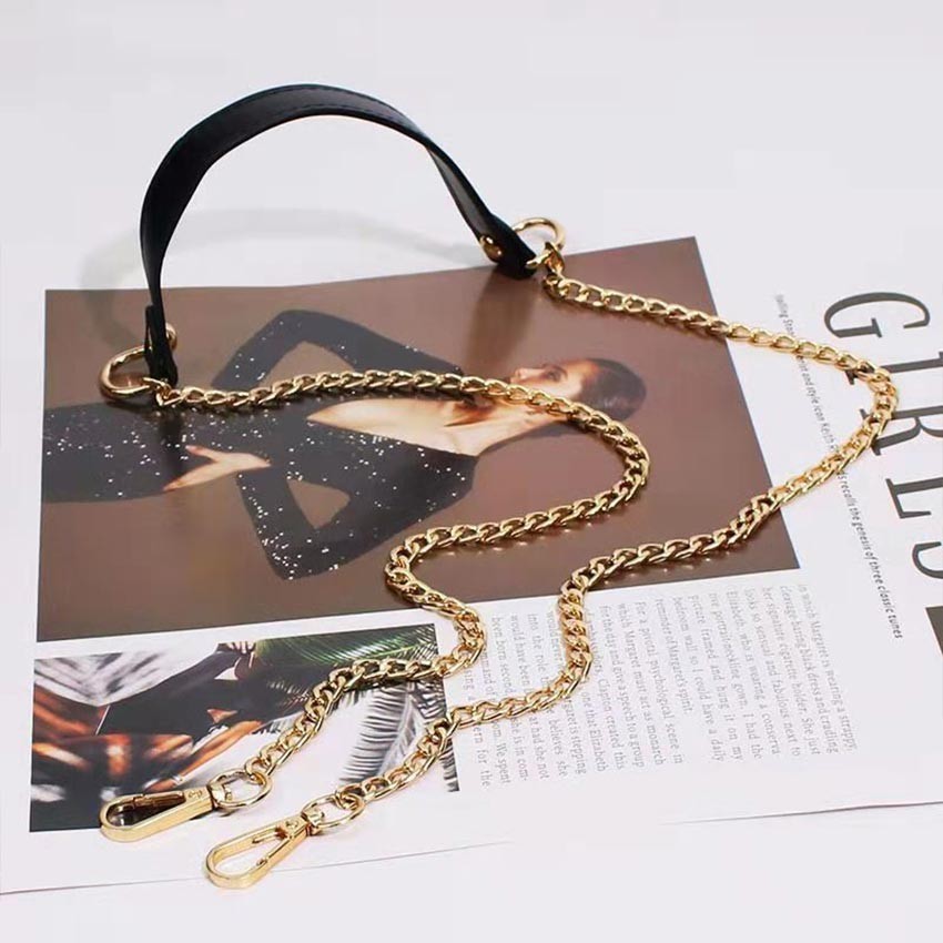 Tali Tas Selempang Kulit Sintetis Kombinasi Rantai Slempang Tas