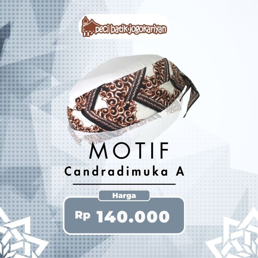 Peci Batik Jogokariyan Motif Candradimuka A Original