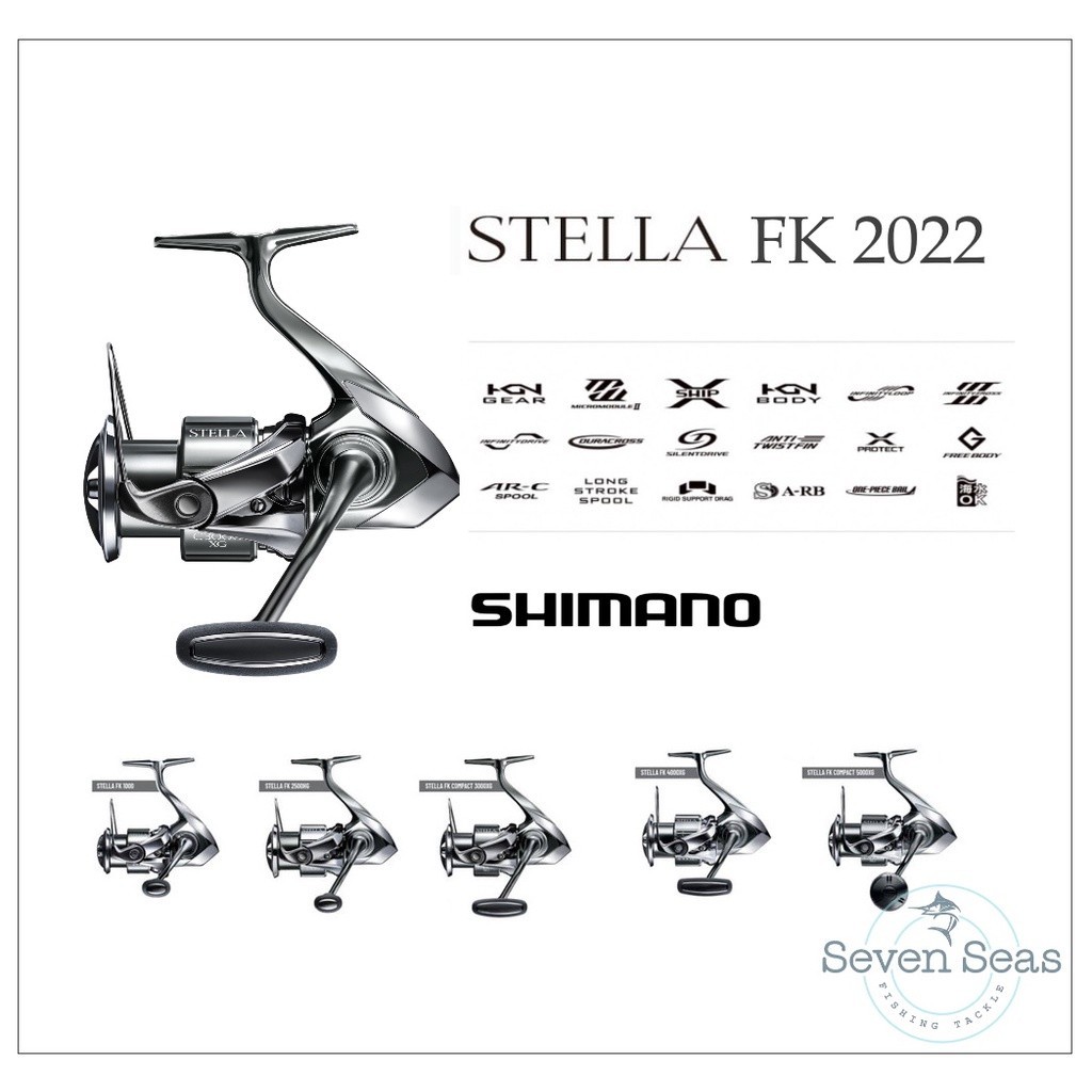 Shimano Stella FK 2022 1000 2500 C3000 4000 C5000 Spinning Reel Pancing