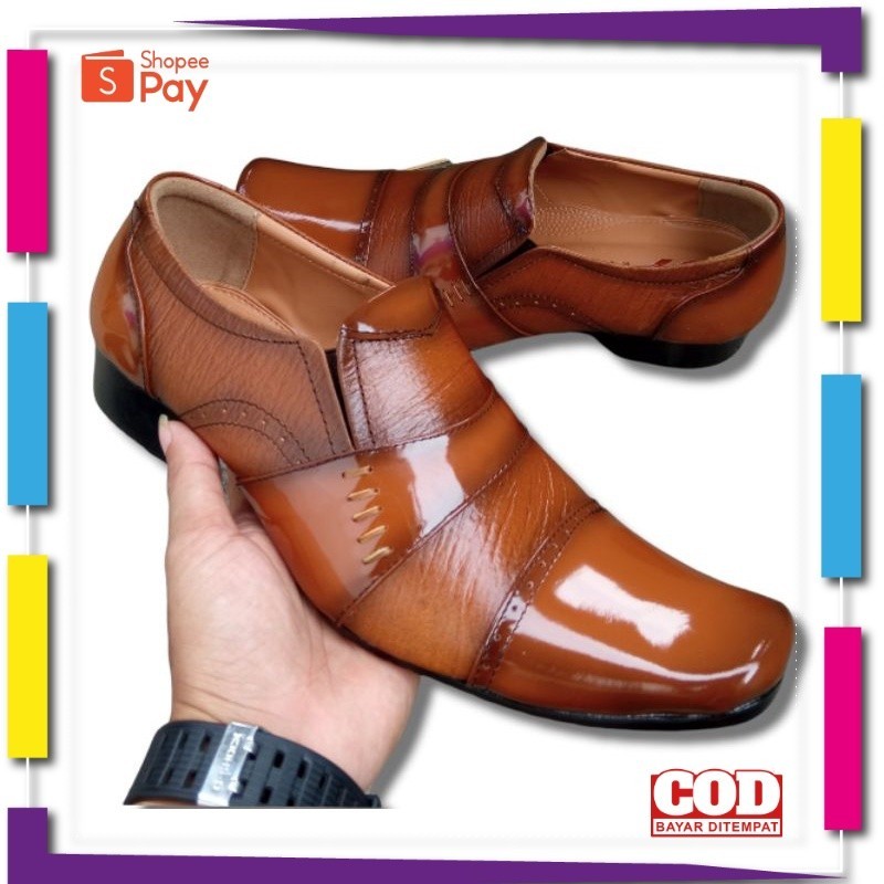 UKURAN SIZE 37 38 39 40 41 42 43 44 45 / Sepatu Pantofel Pria Kulit Asli Untuk kerja