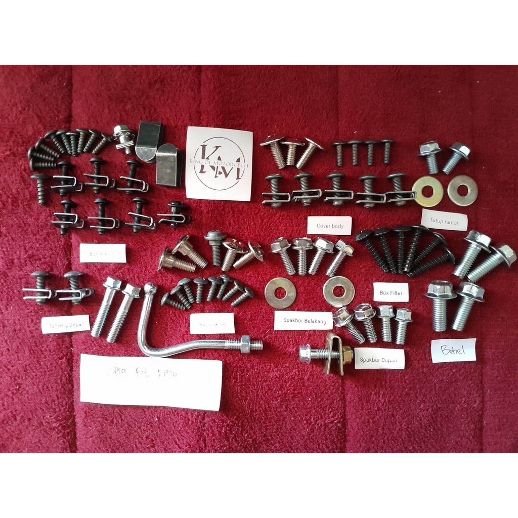 Baut Motor COD BAUT BODY LENGKAP HONDA SUPRA FIT NEW-BAUT BODY FULLSET SUPRA FIT NEW FIT X