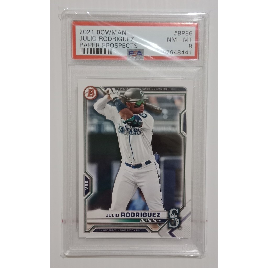 Graded Card - PSA 8 - Julio Rodriguez - 2021 Bowman #BP86 Rookie Card