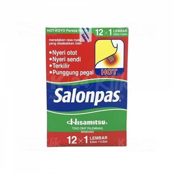Salonpas Koyo Hot Merah Koyo Salonpas Merah 12 lembar mengatasi nyeri otot/Koyo Pegal Linu