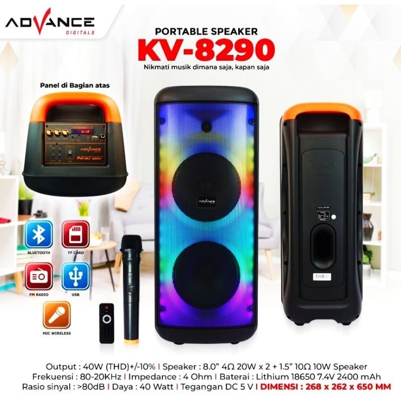 Advance Speaker KV-8290 Murah Berkualitas Original