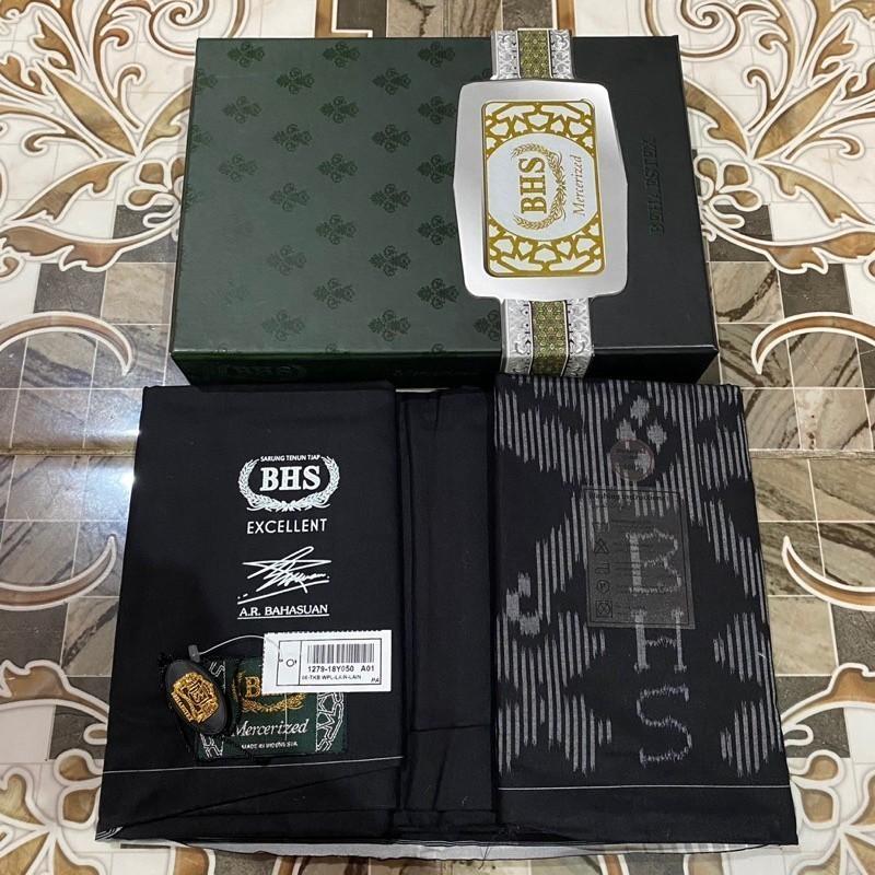 PROMO SALE Sarung BHS TKB HPL Hitam Polos EXCELLENT GOLD ORIGINAL / FASHION PRIA PROMO SALE