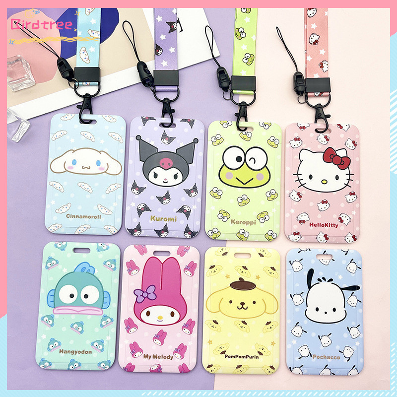 

[Readystock❤️COD]Sanrio Tempat Kartu Lanyard Kartu Pelajar Tempat Kartu Akses Tempat Kartu Makan Tempat Pelindung Kartu