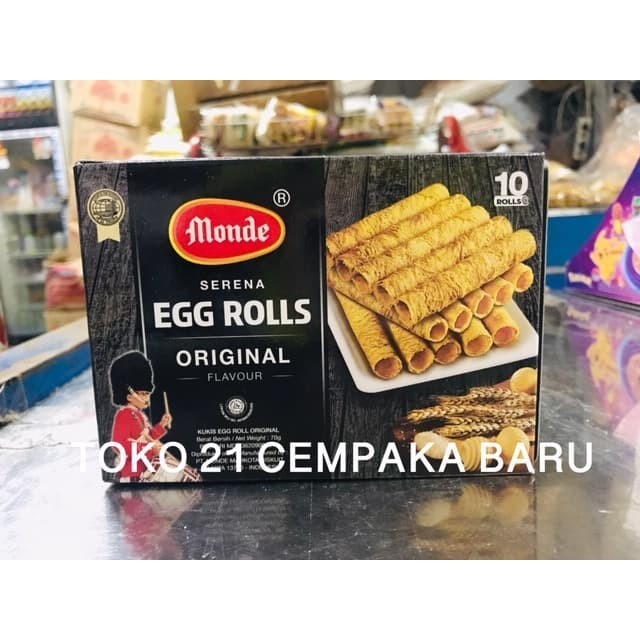 

Monde Serena Egg Rolls ORIGINAL 70 gram | Kukis Egg Roll Monde Serena