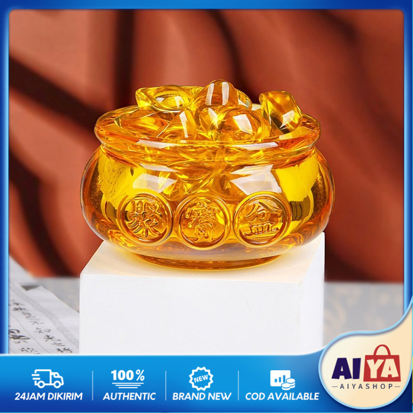 Mangkuk Harta Karun Feng Shui Bahan kristal Treasure Bowl Ornament Feng Shui Decoration Ju Bao Pen