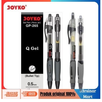 

[COD] DISKON Pulpen / Bolpen Gel Pen (Pena Jel) Joyko GP265 Q Gel Hitam Berkualitas
