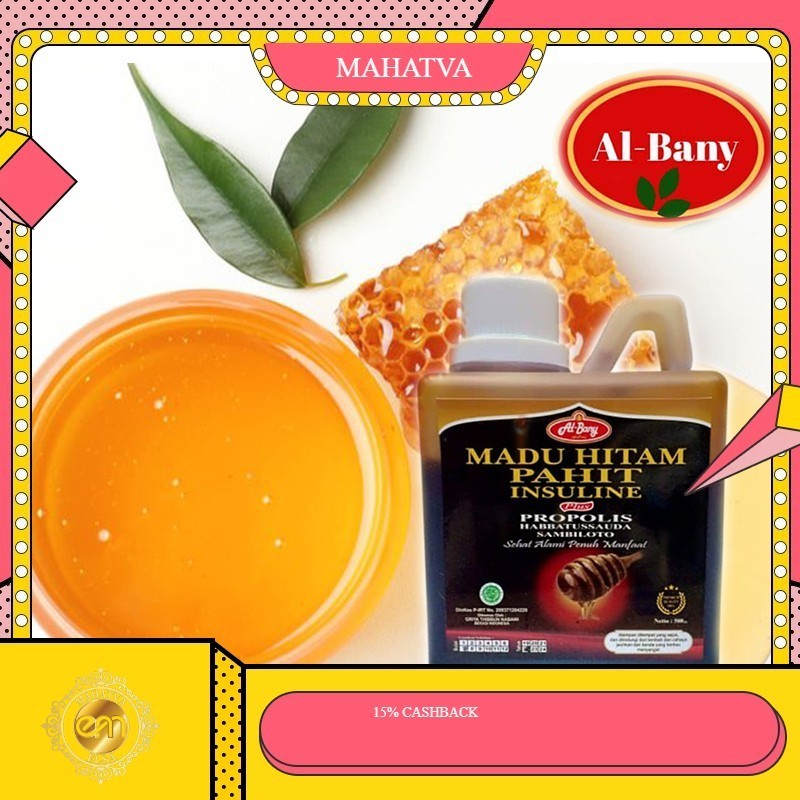 

Super Madu Hitam Pahit Al-Bany Nett 500gr Plus Daun Insuline,Propolis Trigona( Sistem Imun & Detoks)