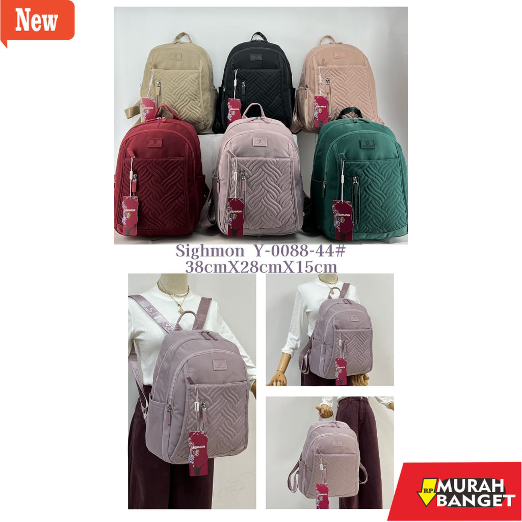Tas ransel wanita viral- SIGHMON Tas Wanita Ransel Import Fashion Korea 100% Original Tas Ransel 3 i