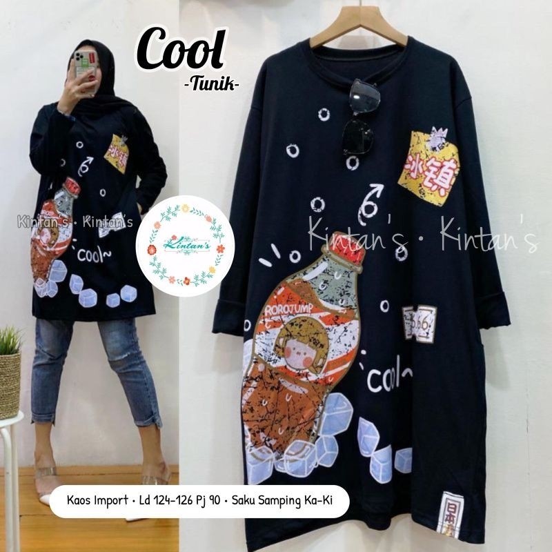 Tunik kaos import jumbo wanita cantik Premium terbaru. Atasan big size. Tunic korean style kekinian.