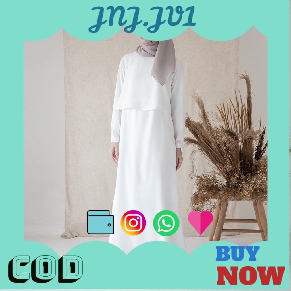 5.5 BIG SALE Askara by Aska Label - Gamis wanita panjang dress wanita lengan panjang busui friendly 