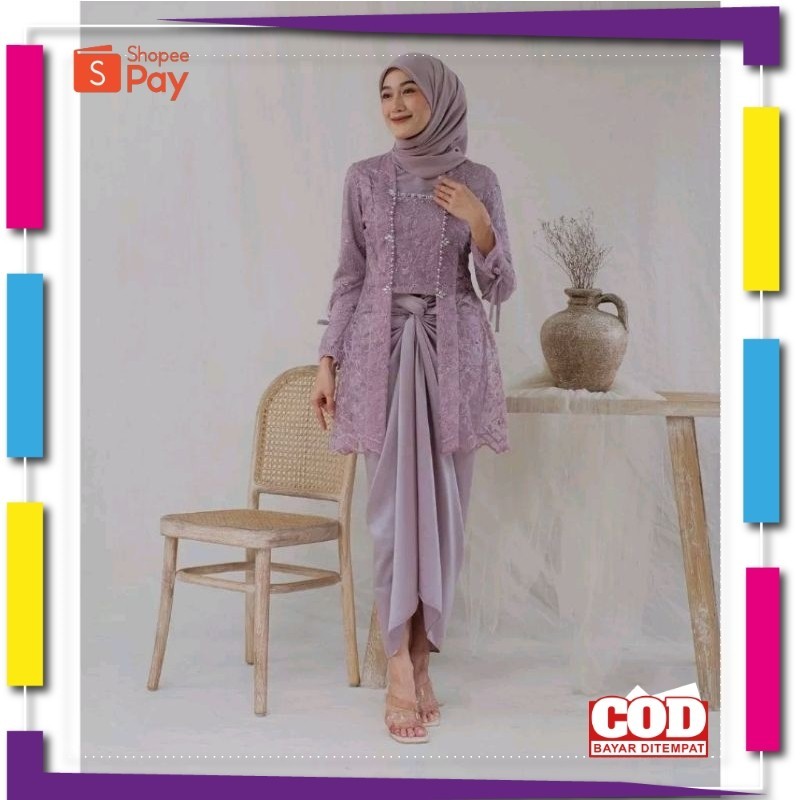 KAIN LEMBUT HALUS ADEM TEBAL / Hera Oneset Brukat Rok lilit Setelan kebaya Brukat Rok lilit Polos si