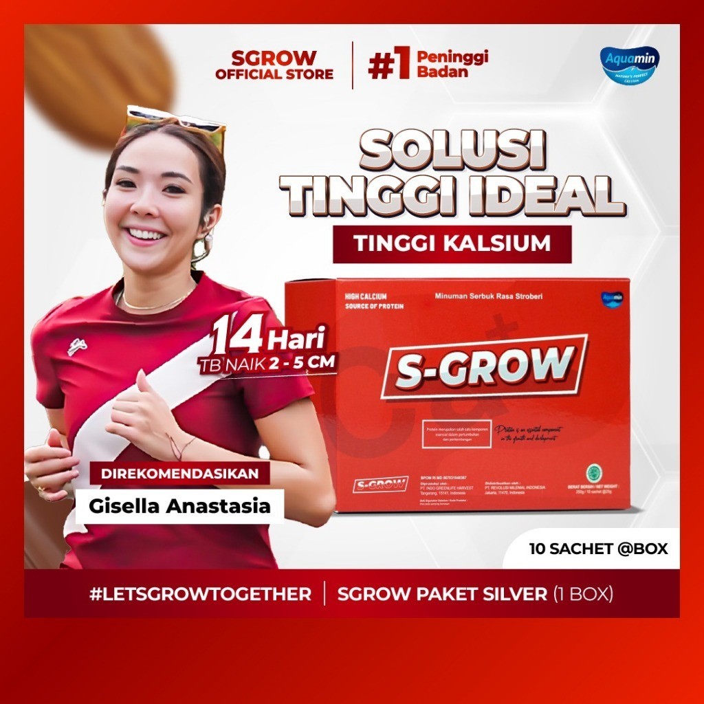 S-GROW Peninggi Badan Terbaik - 1 BOX ( 10 sachet )