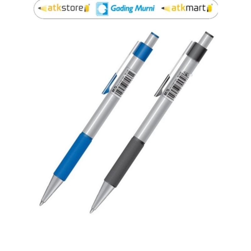 

M&G Ballpoint Bolpen Pulpen Alpha 0.7mm Metal retractable pen - Blue & Black - ATJ