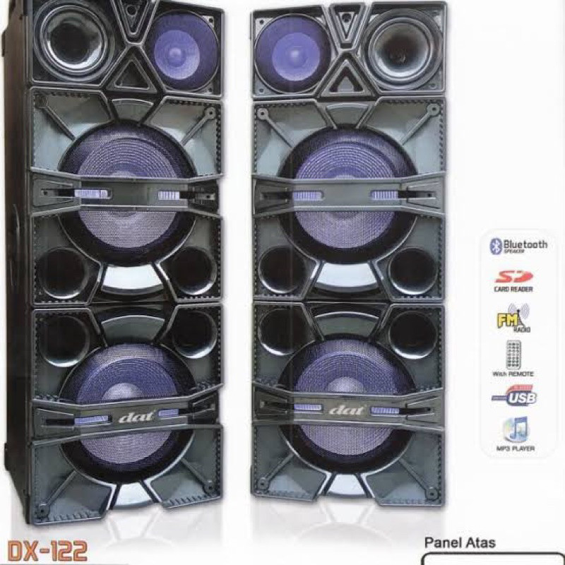 promo spesial Speaker DAT DX 122 Speaker Aktif Dat 12 inch double woofer speaker DAT Transformer Dat DX122 15 inc double subwoofer