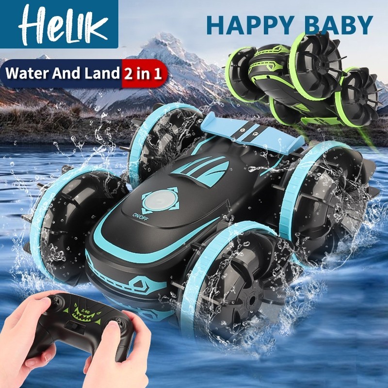 VR53WA Mobil Amfibi Remote Control RC Mobil Stunt Anti Air 2.4GHz Remote Bisa Rotasi 360°