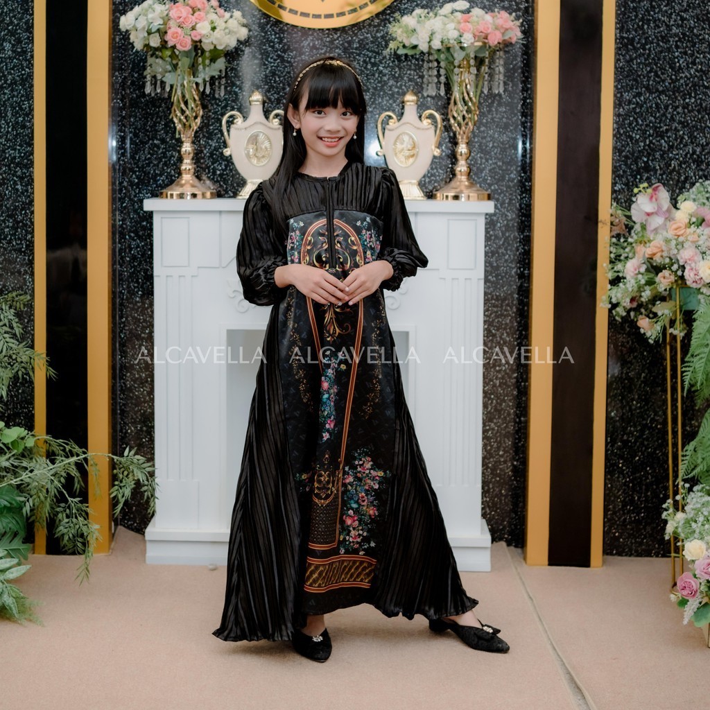 Alcavella - Eleganza Kids Dress | Baju Gamis Anak Perempuan Muslim Mewah Elegan