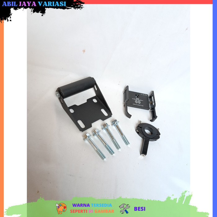 PAKET HOLDER HP BREKET BRACKET GPS HOLDER HP MOTOR PCX 150 PCX 160 COVER STANG HOLDER LOGAM