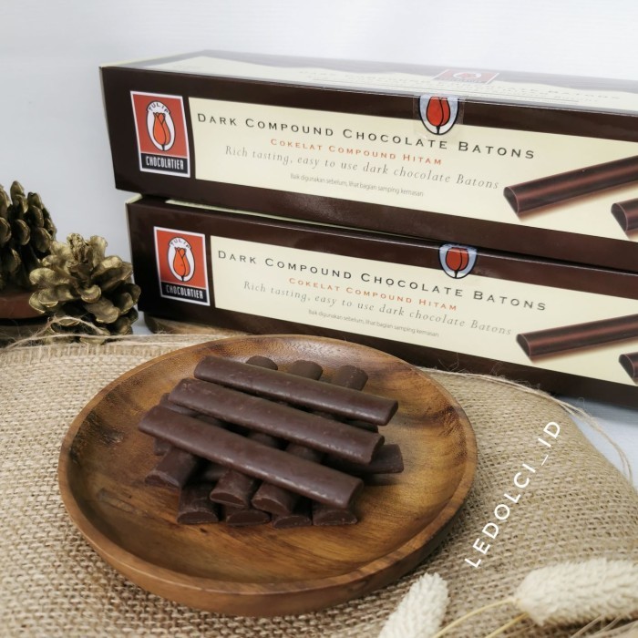 

TERMURAH! TULIP COKLAT STICK DARK CHOCOLATE COMPOUND BATONS 500 GRAM