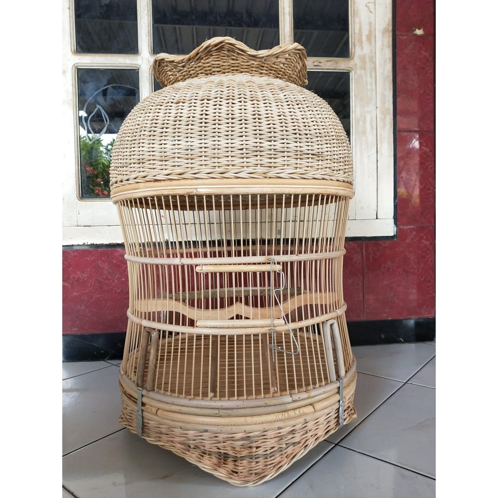 Sangkar Burung Perkutut Anyaman Rotan Tebok Lepas Tebok Anyaman Rotan