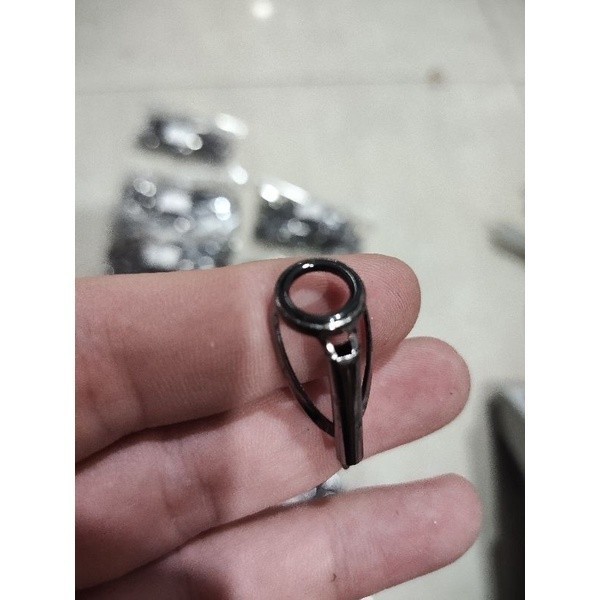 cincin ujung joran k series TIDAK FUJI kepala 6 8 10 ucrlst black nickle