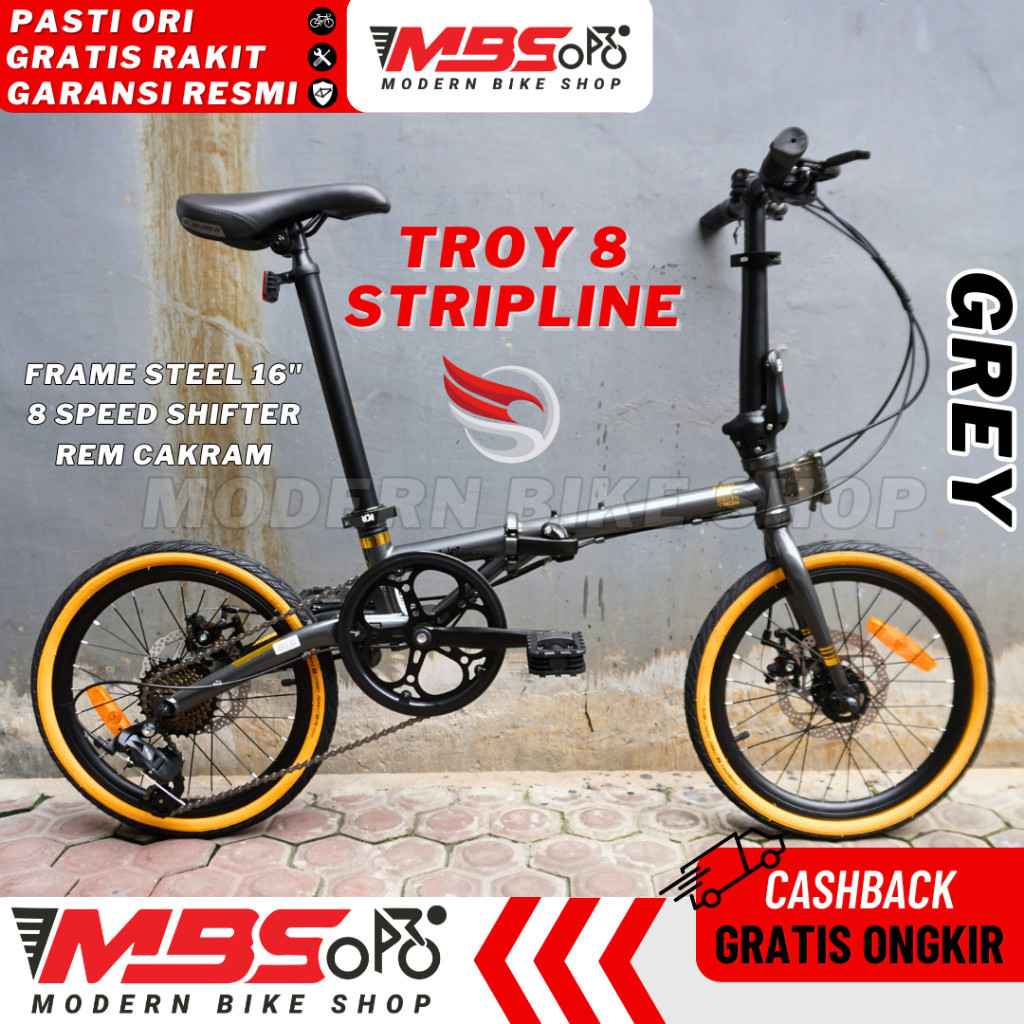 ELEMENT TROY 8 SPEED STRIPLINE SEPEDA LIPAT 16 INCH DEWASA