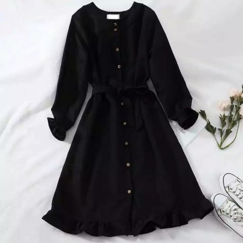 TUNIK SYAFIRA /* BAJU TUNIK WANITA / TUNIK RALINE REMPEL FULL KANCING/ GAMIS MODEL BARU MURAH