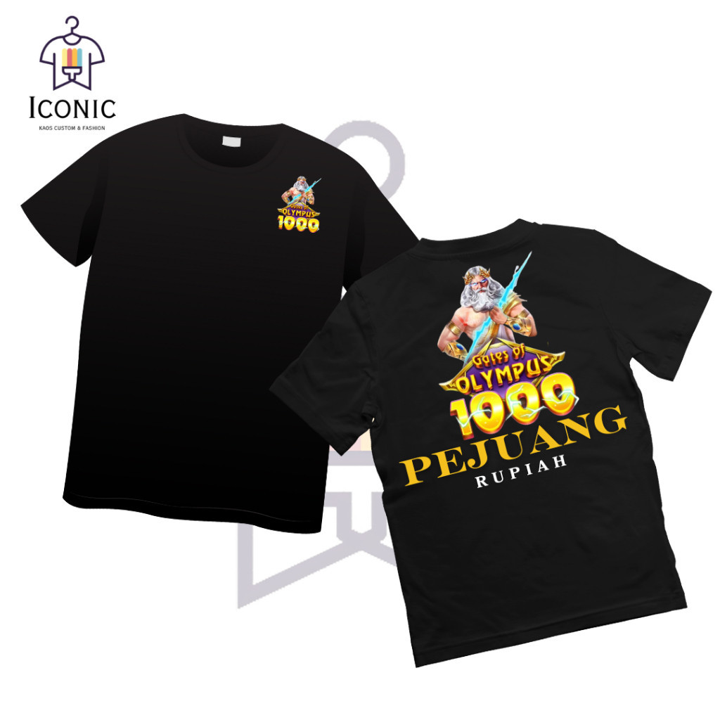 KAOS SABLON SLOT ZEUS PEJUANG RUPIAH