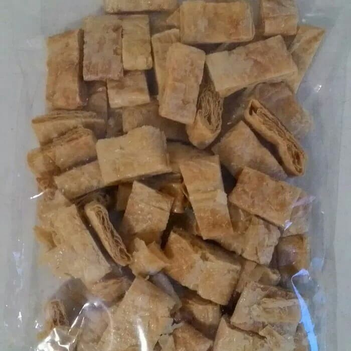 

Ikahu Asin , ikan Asin dari kulit tahu vegan /Vegetarian