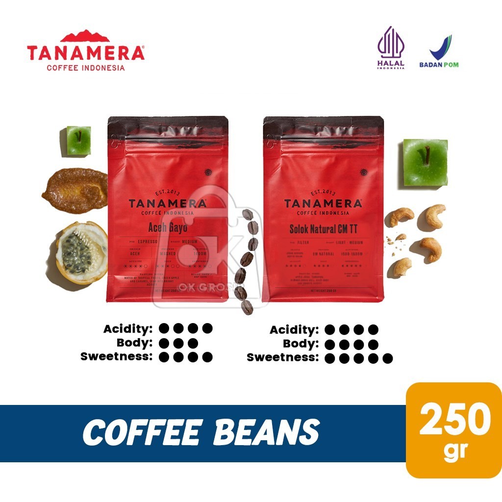 

Biji Kopi TANAMERA Coffee Beans For Filter (Bag 250g)