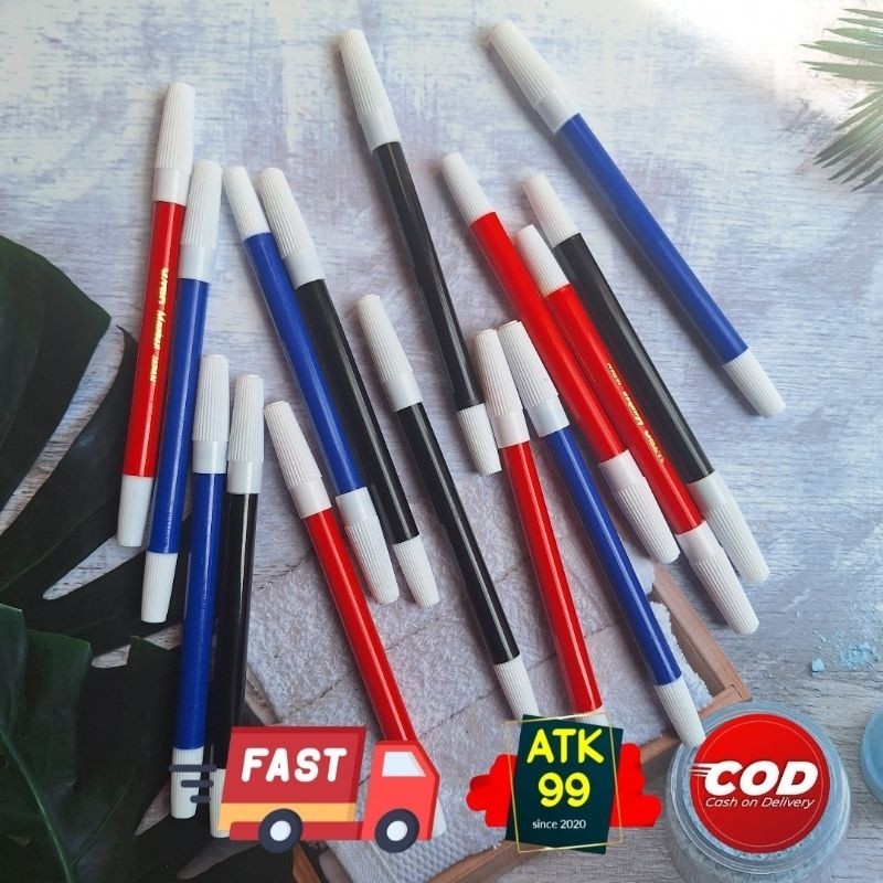 

PTM Spidol 1 Warna permanent 12 pcs/ Spidol Hitam/Biru/Merah