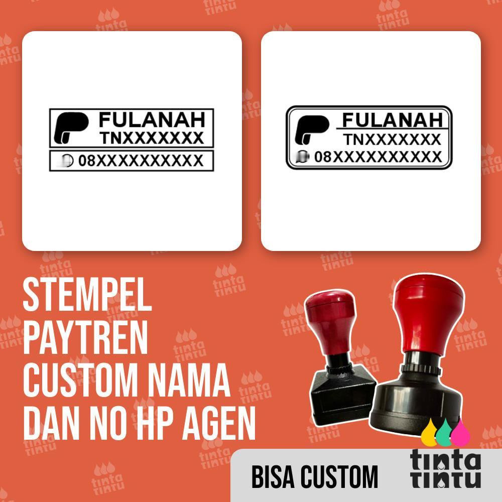 

Stempel Paytren Custom Nama dan No HP Agen