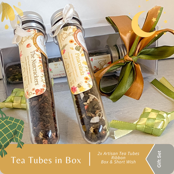 

(NEW) -Tea Tubes in Box Gift Set - Souvenir Teh Hampers Kado Fancy - Regular