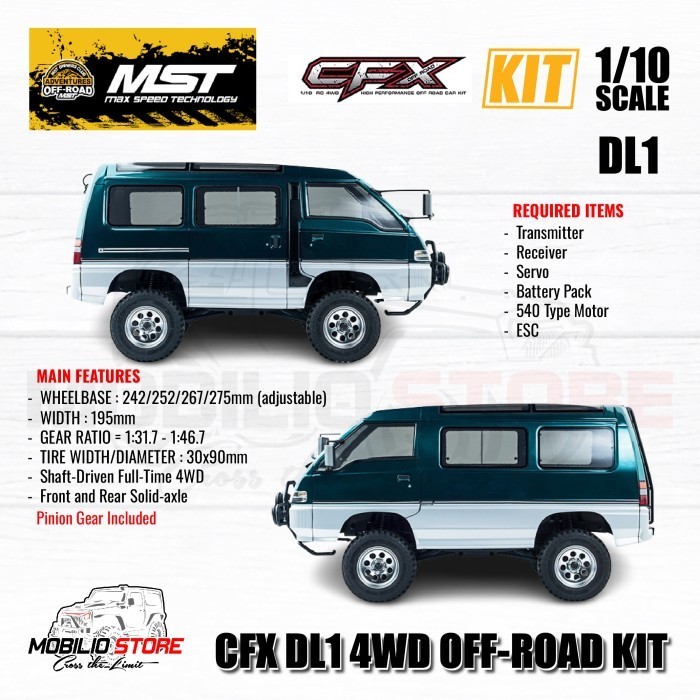 MST CFX DL1 1/10 4WD Off-Road Car Kit RC Crawler Car Adventure #532201
