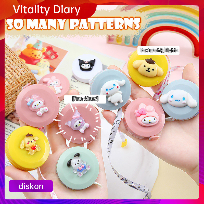 

【COD❤️】Pita Pengukur Kartun Lucu Pita Pengukur Mandiri Portabel Skala Dua Sisi VDY