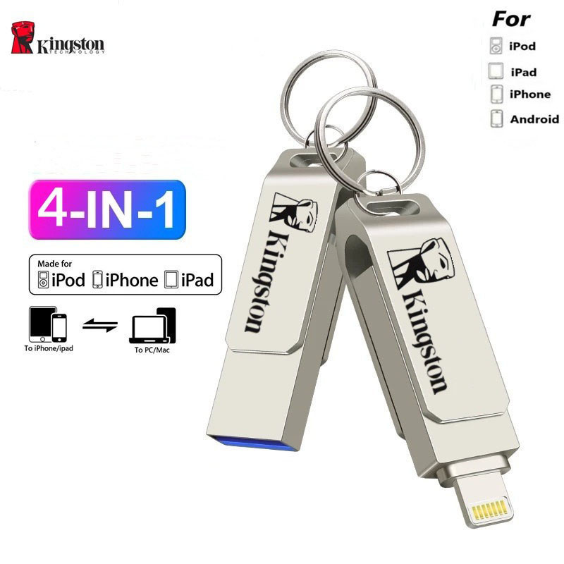 OTG Flashdisk 1TB iOS, iPad, PC, USB 3.0, 2 IN 1, Venda Quente, Prata OTG Pen Drive FOR IPHONE Kompu