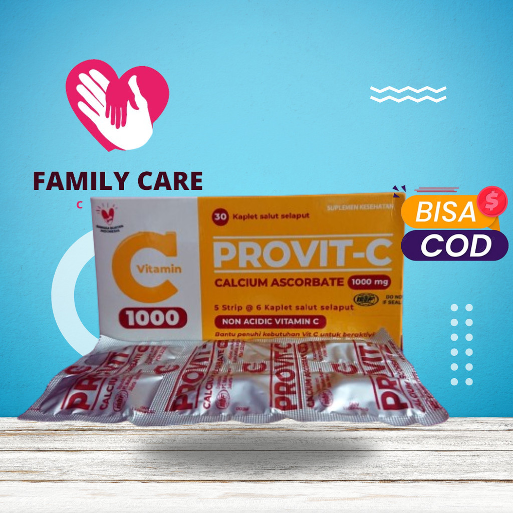 (murah)- PROVIT C 1000 MG STRIP 6 KAPLET -familycare