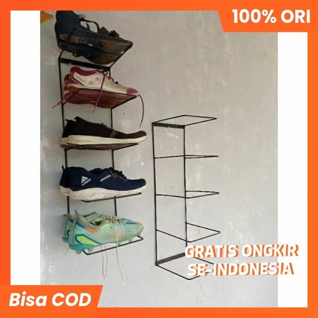 RAK SEPATU GANTUNG/RAK SEPATU TEMPEL DINDING/BESI 6MM