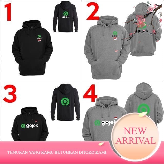 HOODIE JAKET SWEATER GOJEK DRIVER EXPRESS FOOD OJEK ONLINE OJOL INDONE