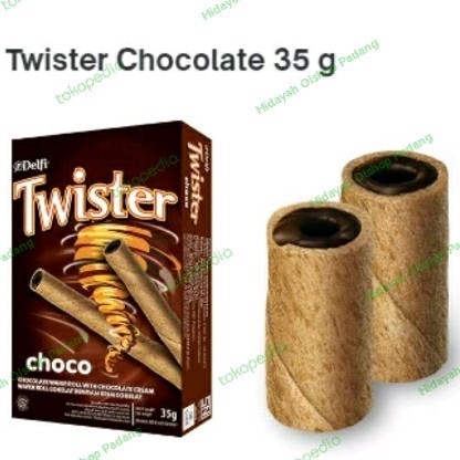 

Delfi Twister wafer roll choco 35 gr