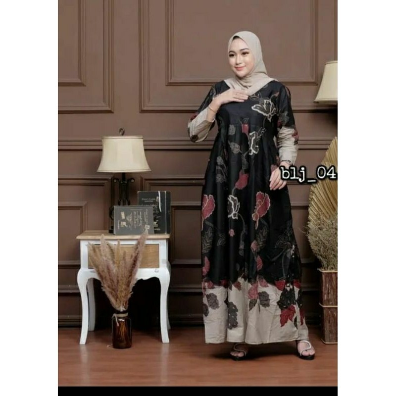 Gamis batik busui jumbo LD 100 LD110 LD 120 LD 130 Baju wanita muslim modren premium//BAJU WANITA MO