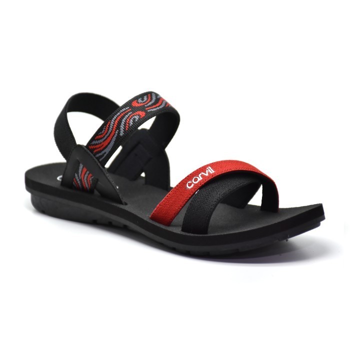 Koleksi Terbaru- Carvil Sandal Wanita ZIVANIA-TB L BLACK/RED - 37