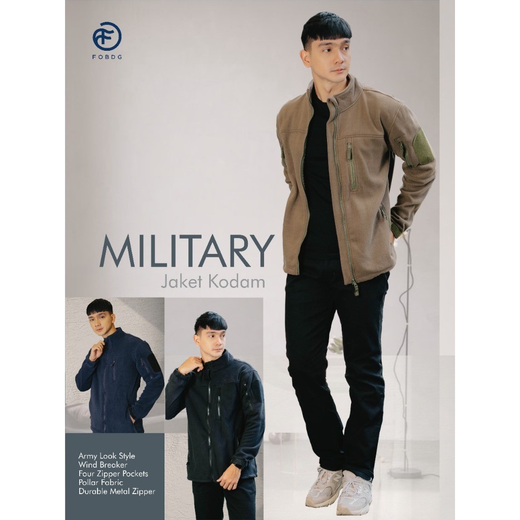 Jaket Fobdg Kodam Bahan Polar Jaket Pria Premium Dengan Velcro Best Seller