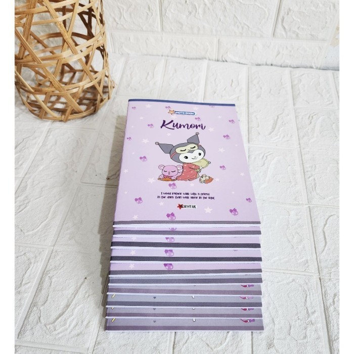 

bib 1 Pack 5 Pcs BUKU TULIS NEWSTAR 58 Lembar Karakter Lucu Kuromi - NEWSTAR Kuromi 58
